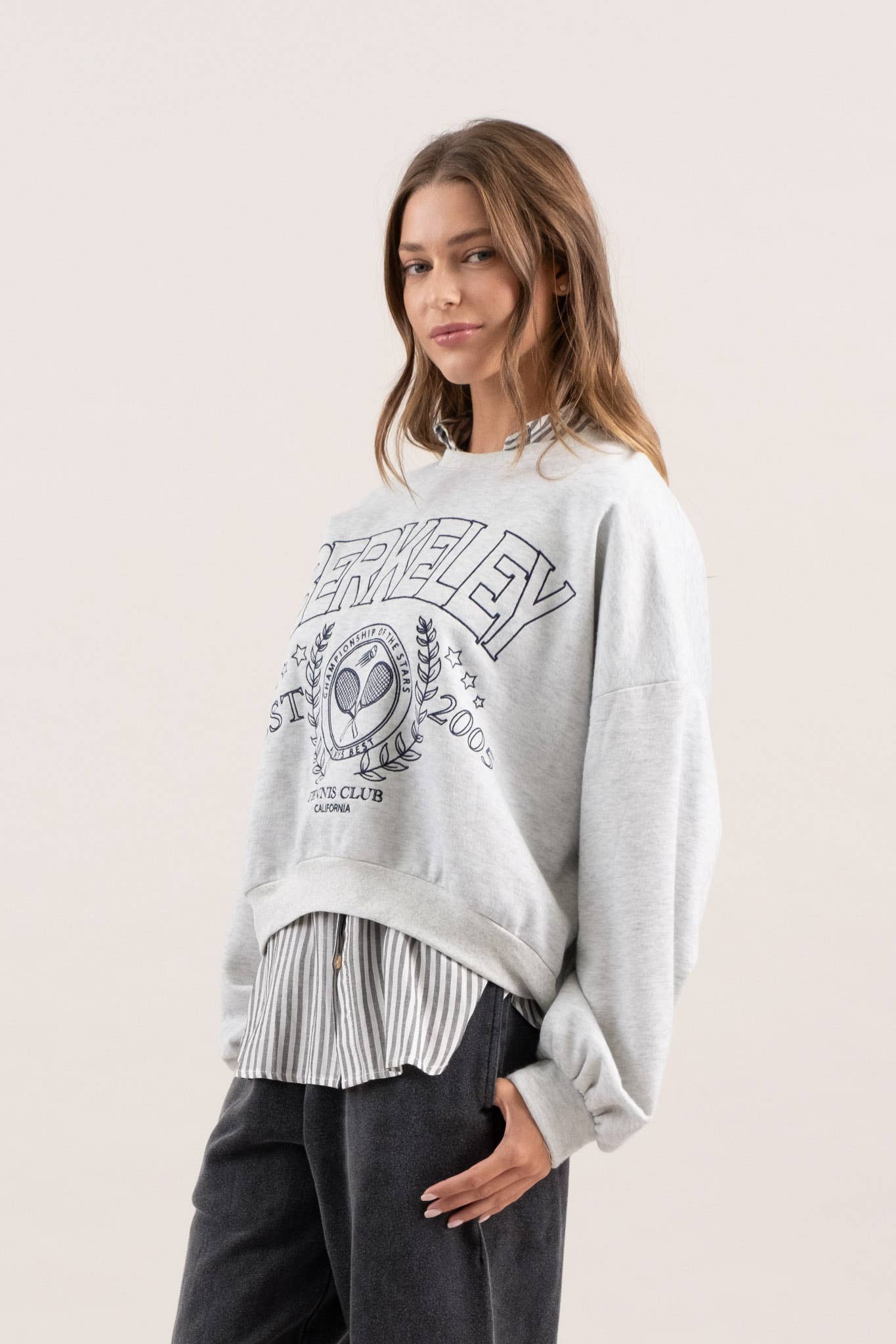 TENNIS EMBROIDERED CREW
