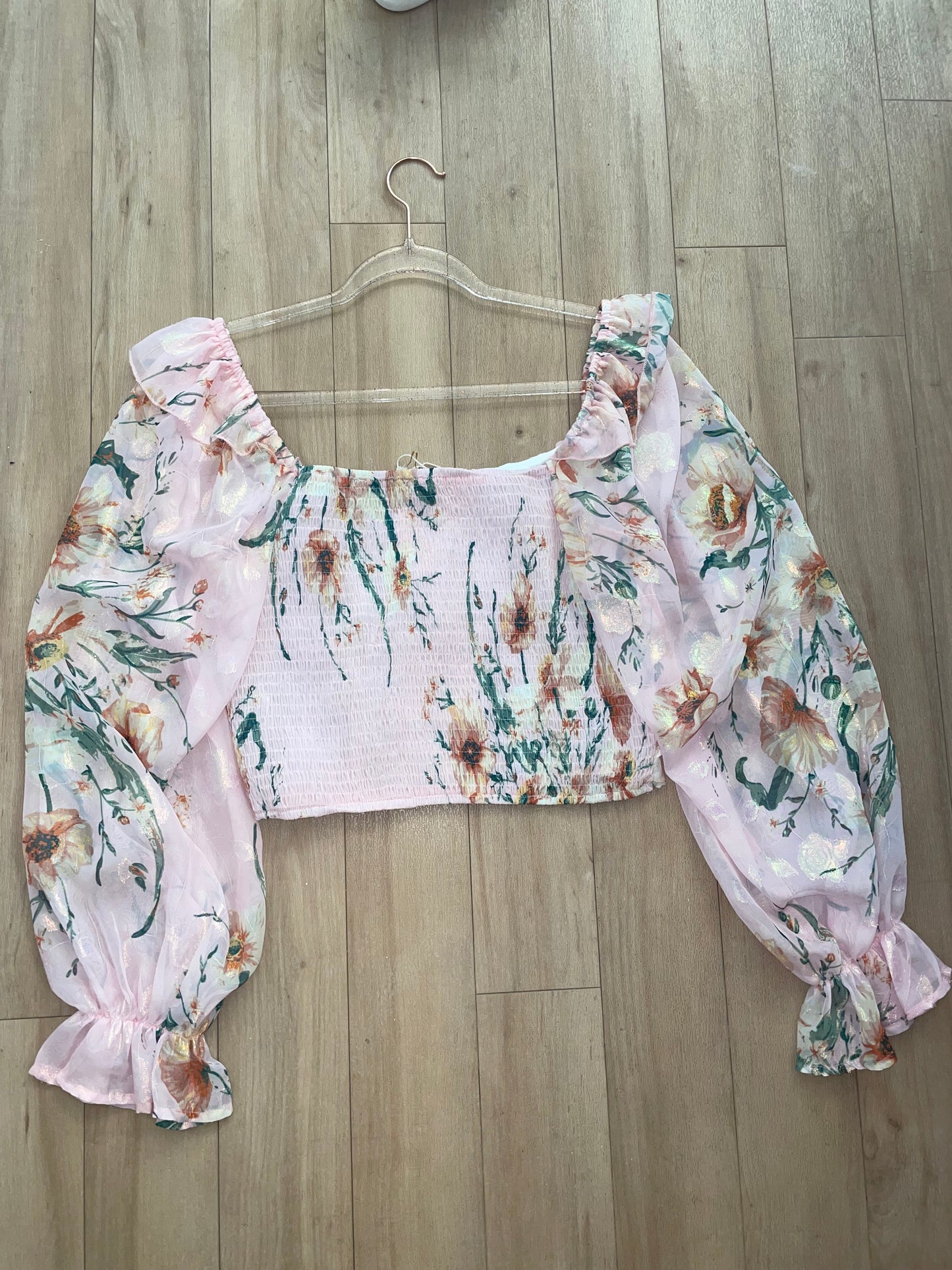 floral shimmer blouse