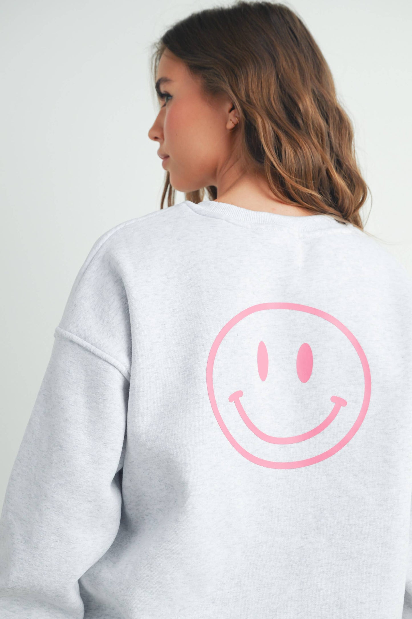 Smiley French Terry Fleece Embroidered Front