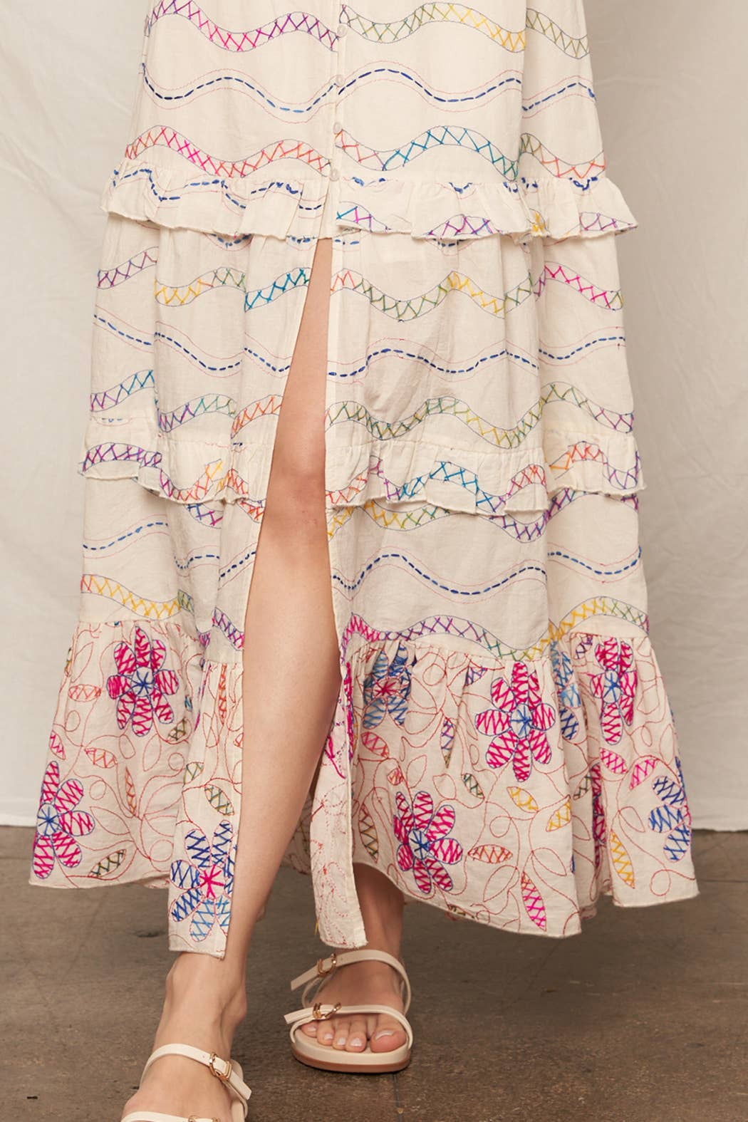 Embroidered Tiered Maxi Dress *LAST ONE*