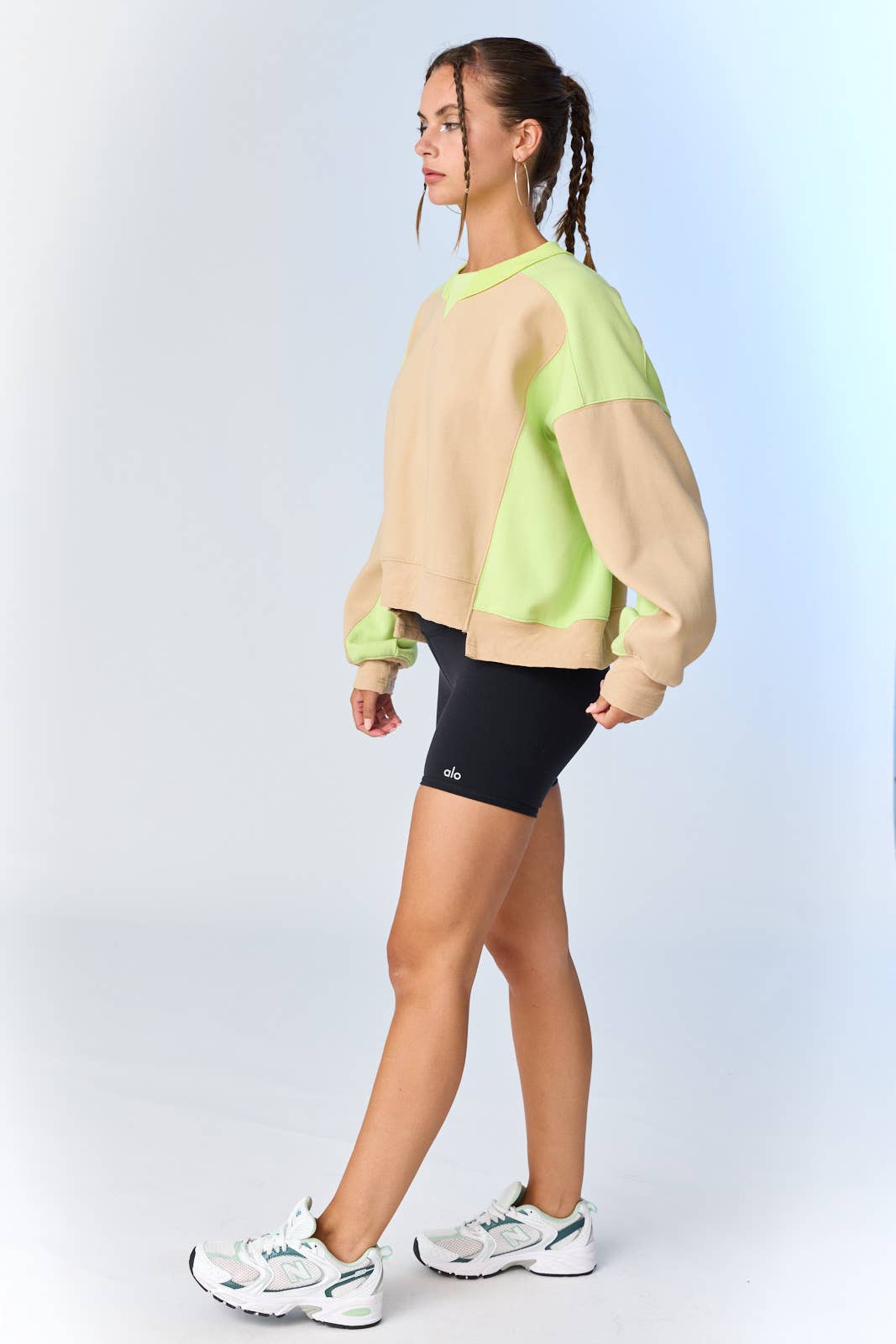 Olivia Neon Raw Hem Pullover