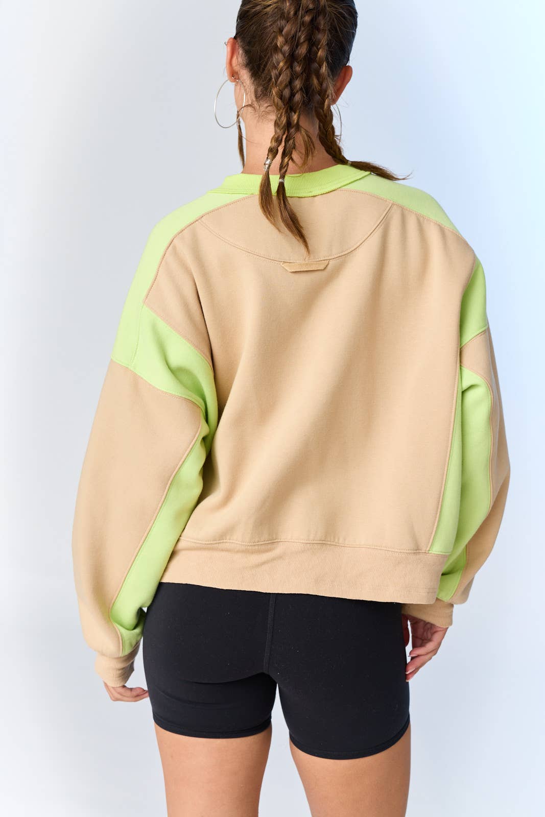 Olivia Neon Raw Hem Pullover
