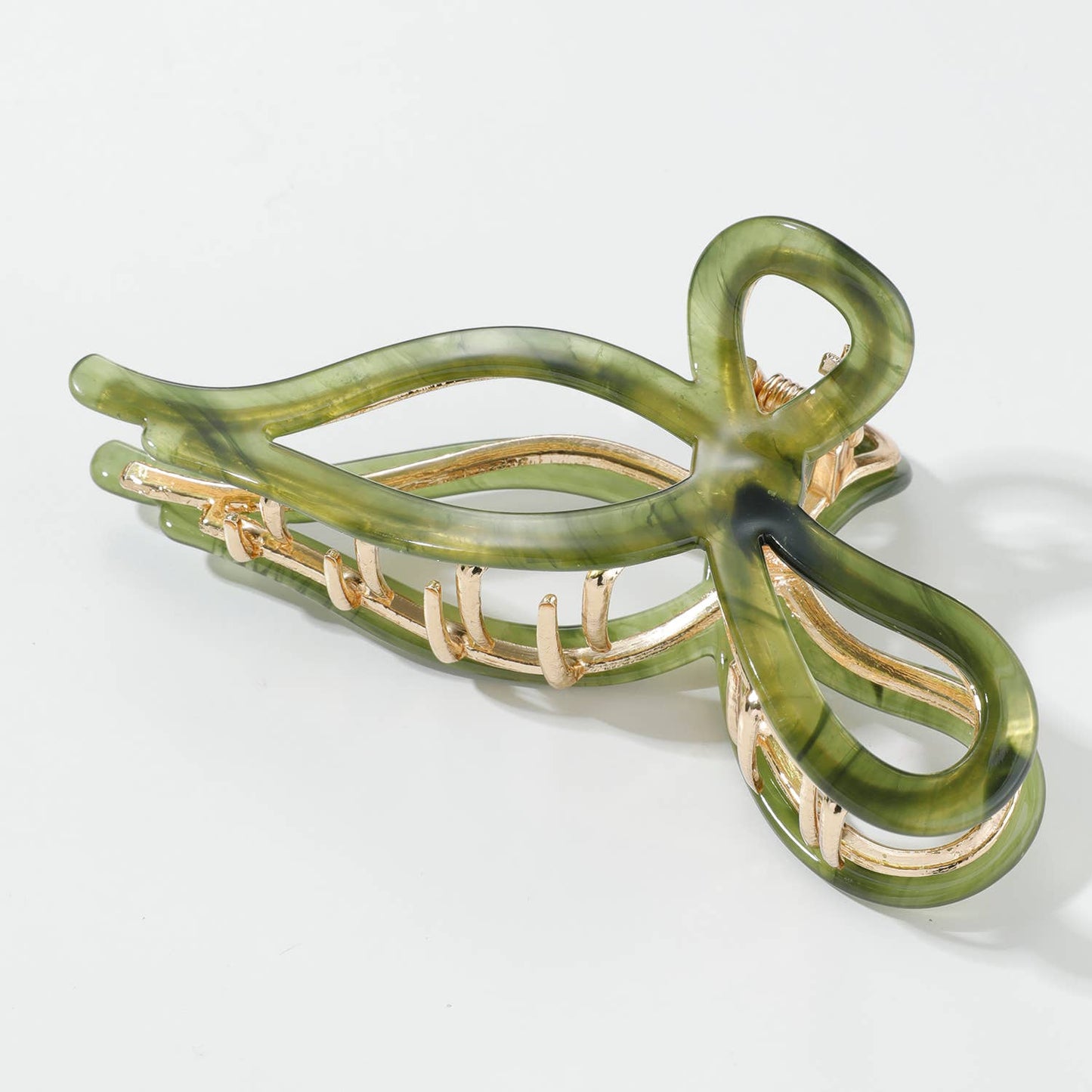 Sabrina Spring | Large Ribbon Metal Bow Claw Clip - comes with 1 clip - choose color