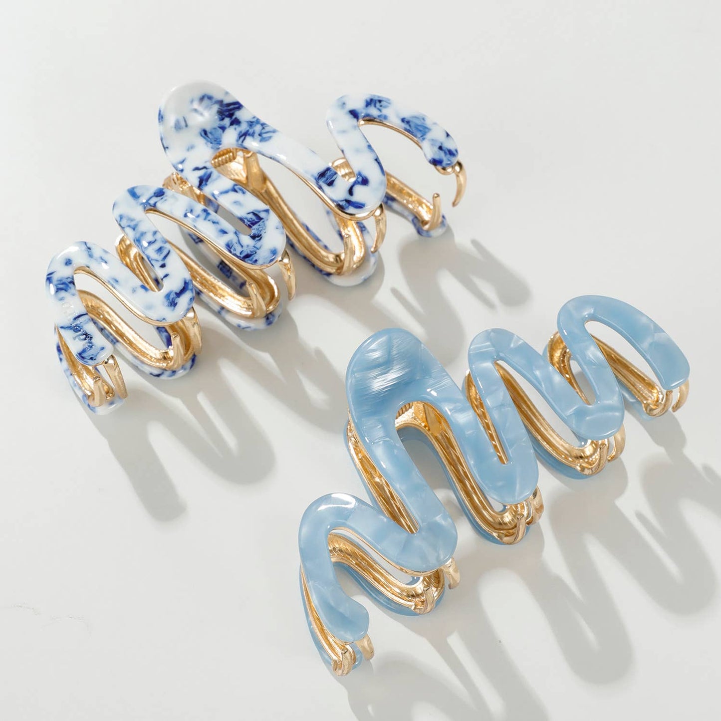 Willow Coastal | Large Squiggle Metal Claw Clip - comes with one clip