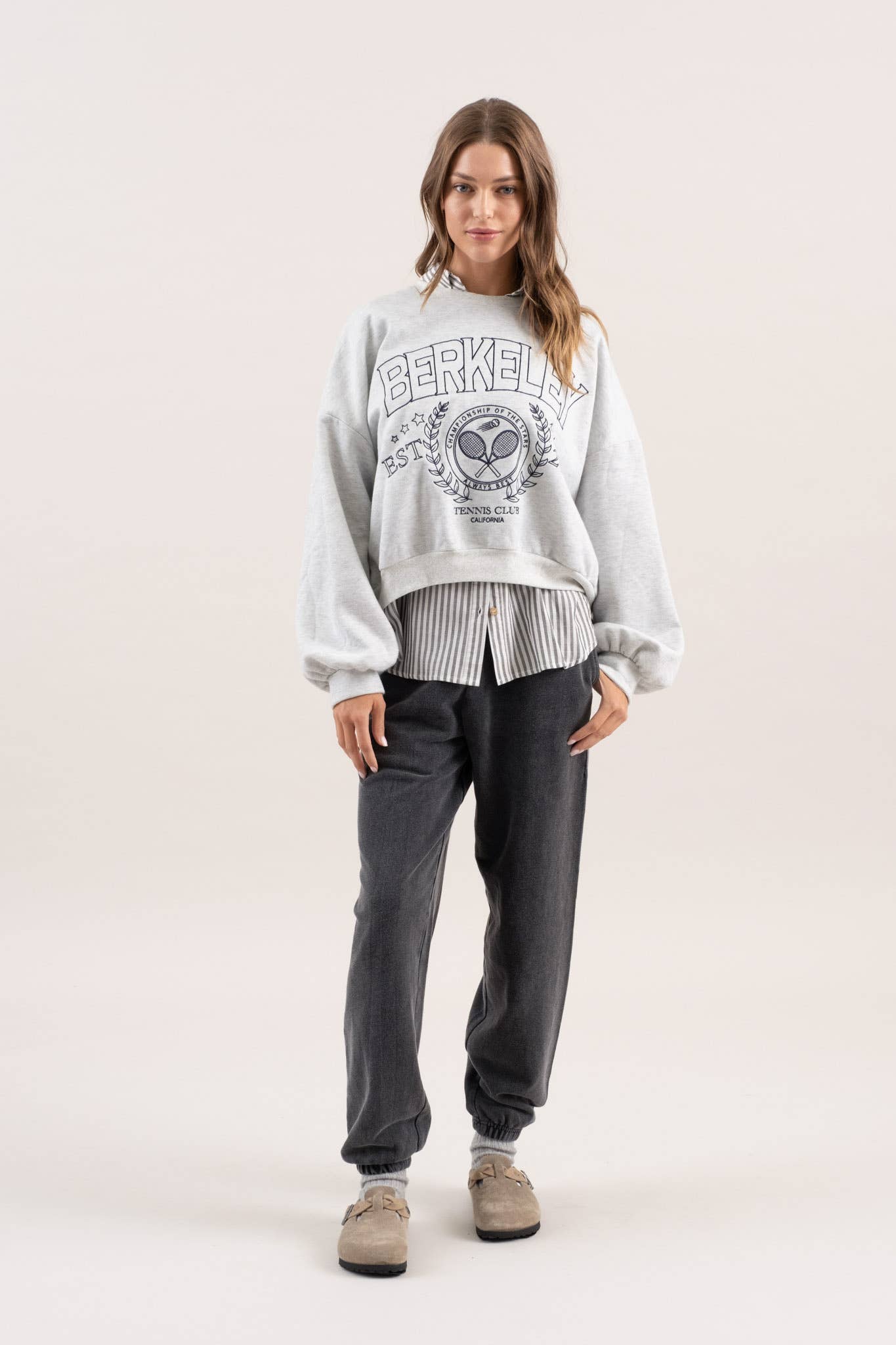 TENNIS EMBROIDERED CREW