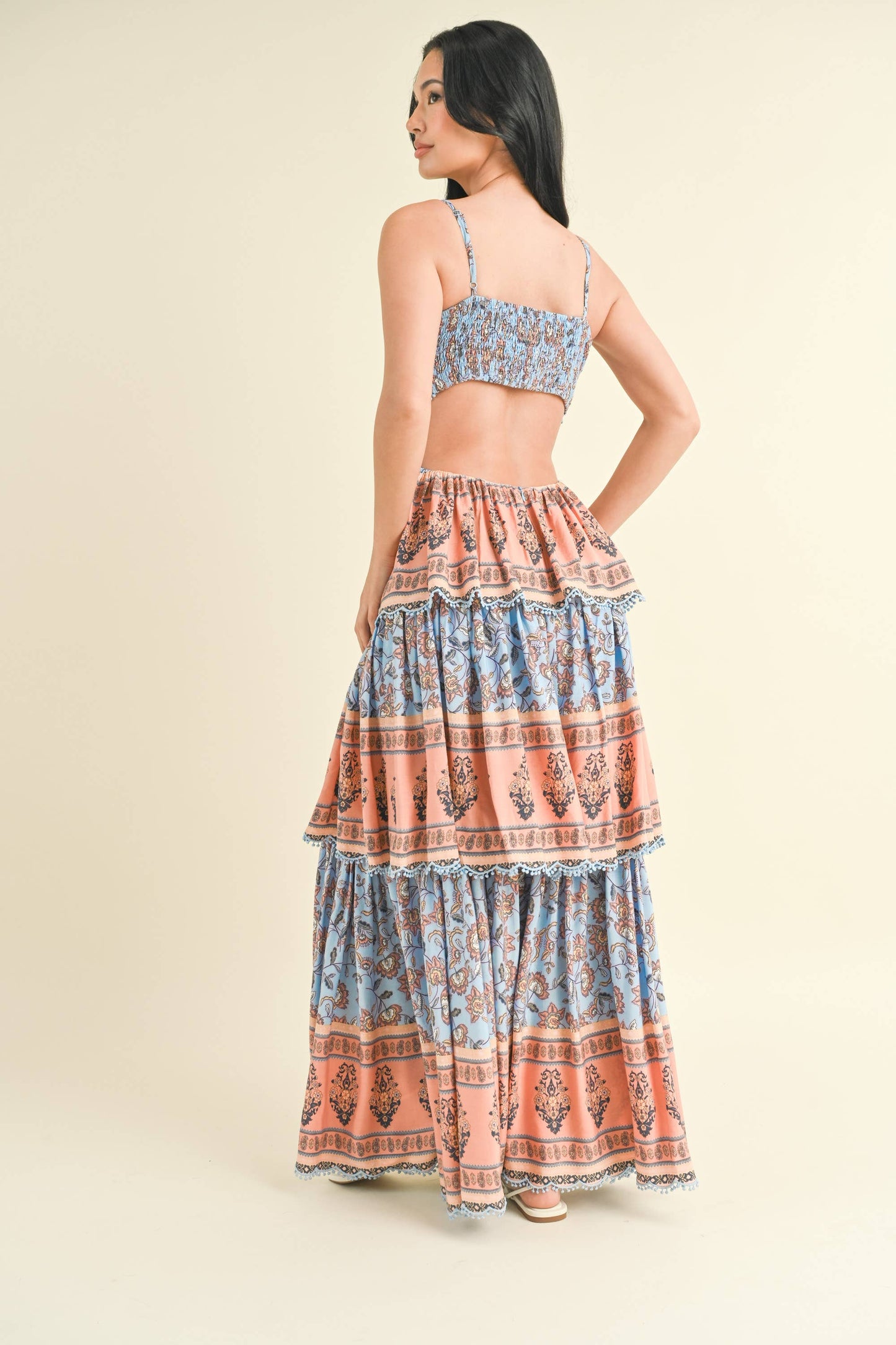 PINK TIER MAXI DRESS