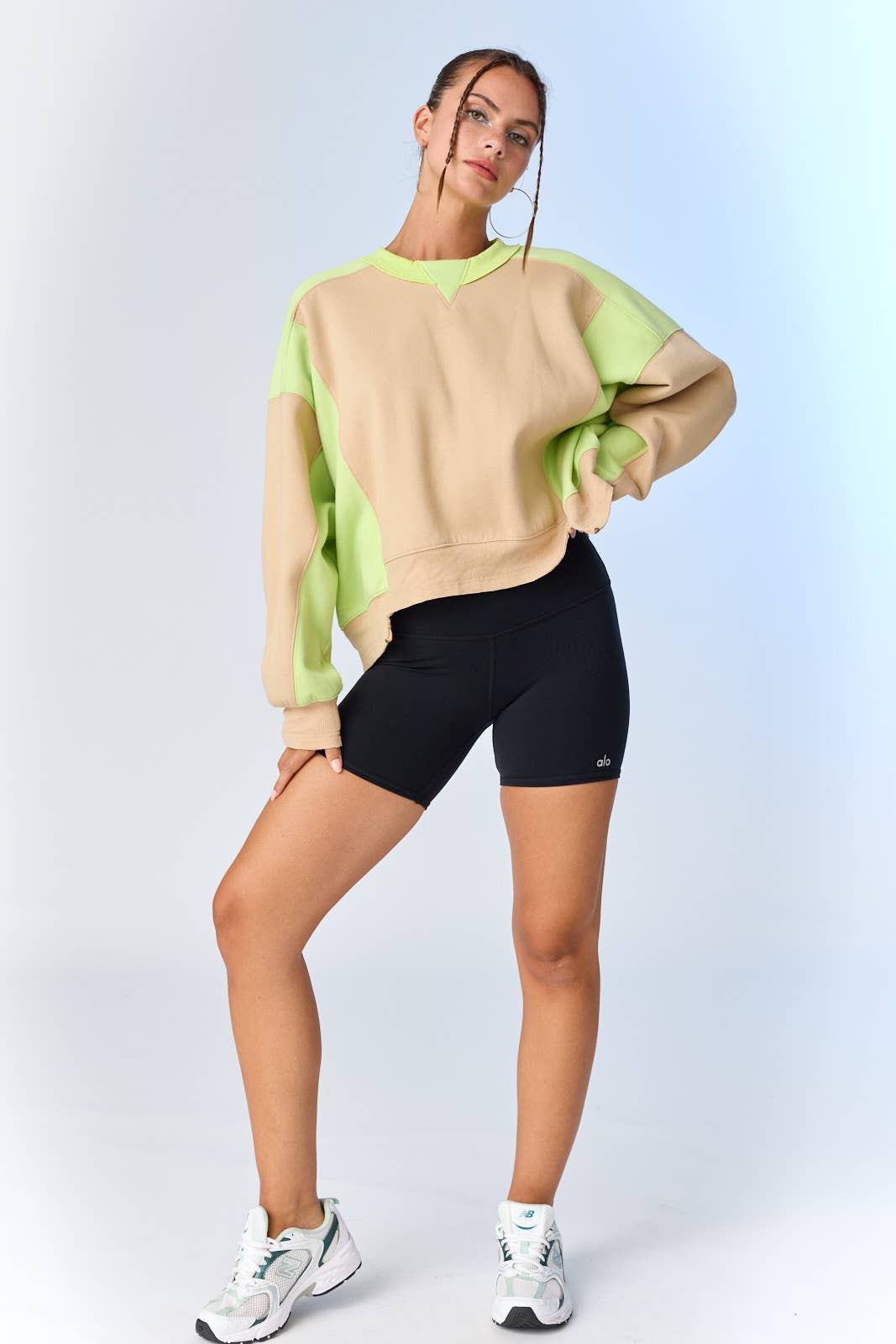Olivia Neon Raw Hem Pullover