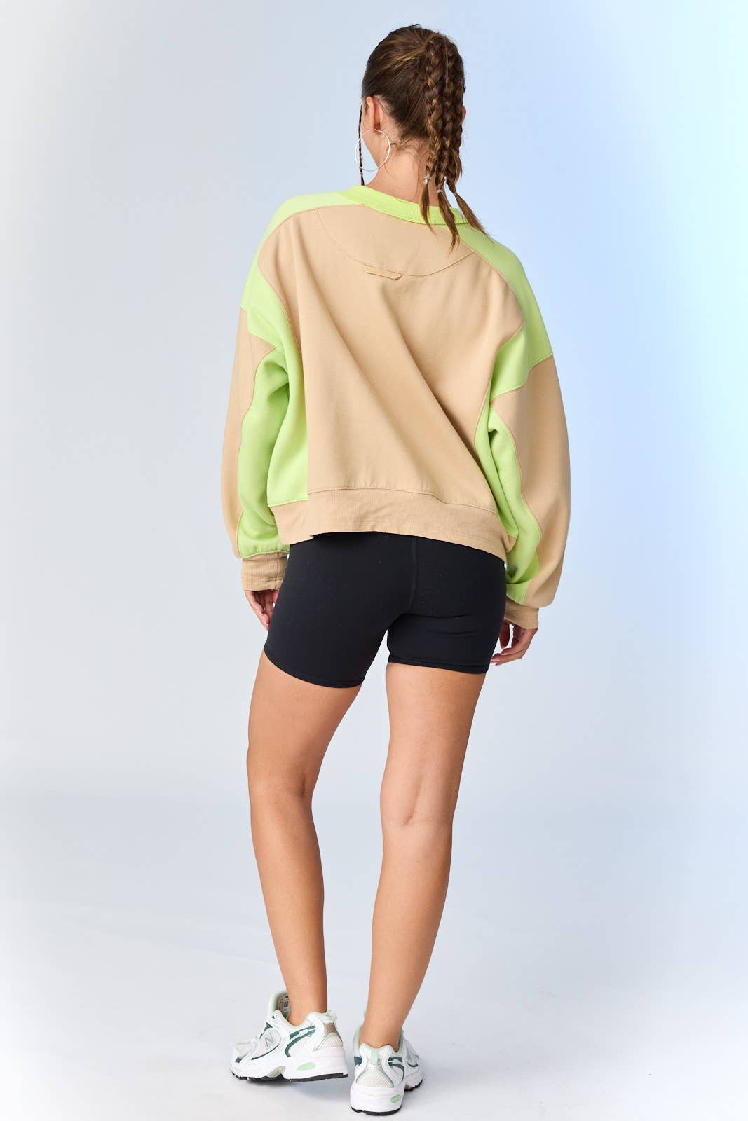 Olivia Neon Raw Hem Pullover