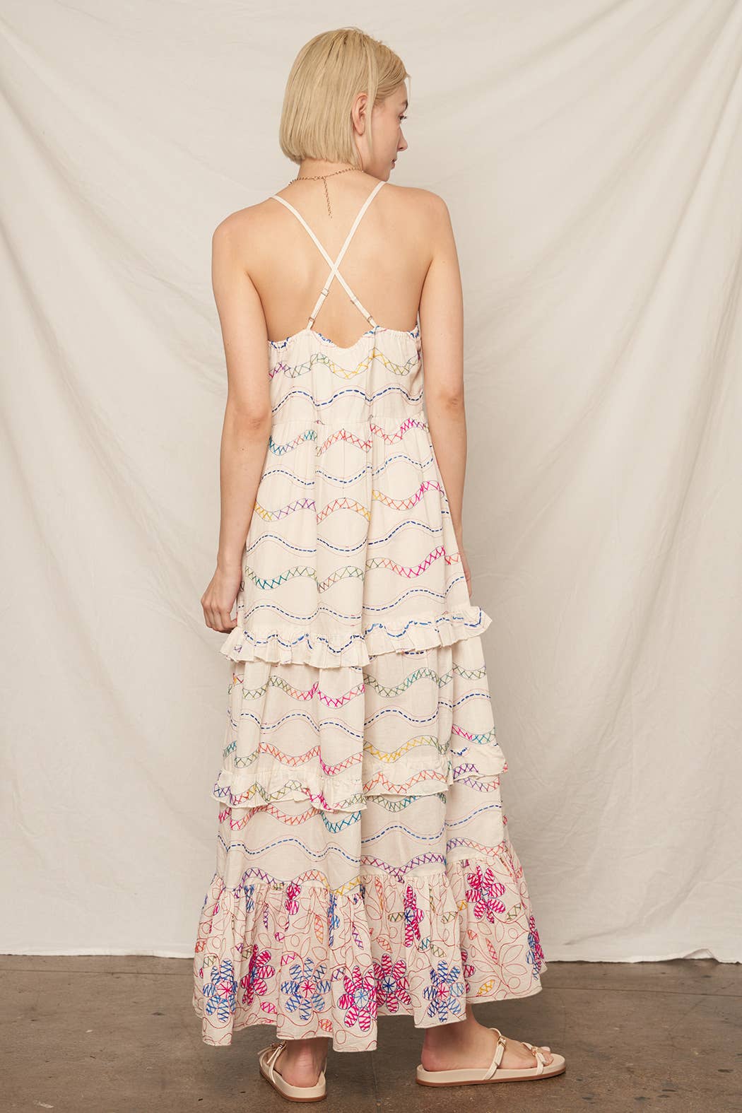 Embroidered Tiered Maxi Dress *LAST ONE*