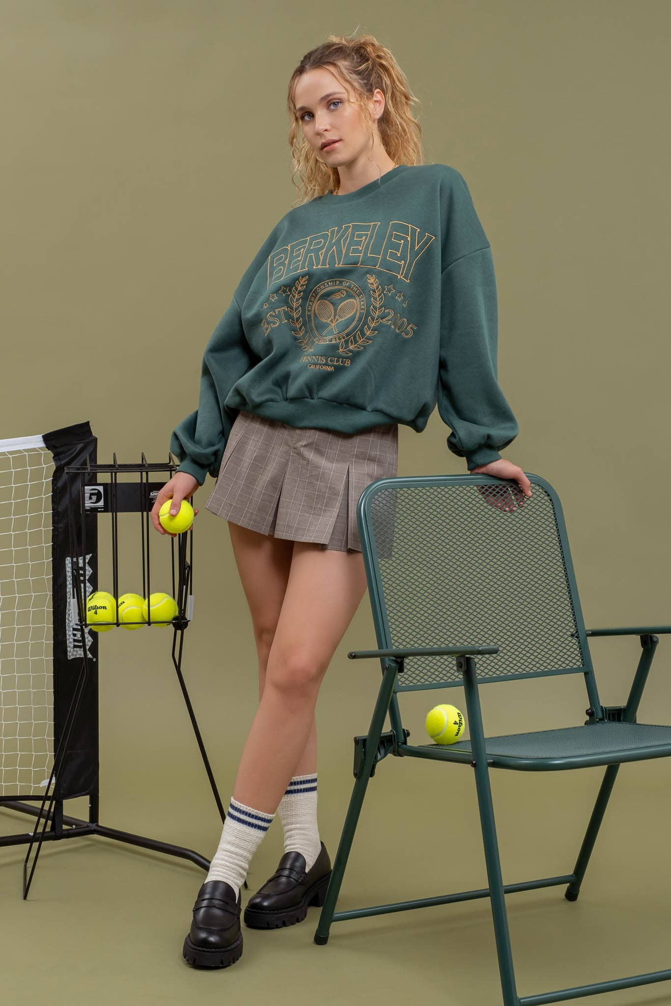 TENNIS EMBROIDERED CREW