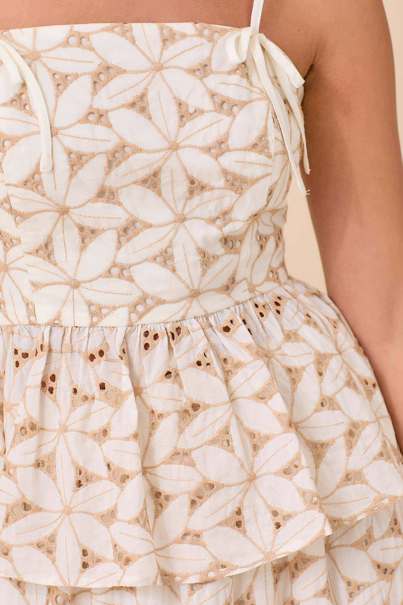 Floral Eyelet Peplum Top * see other listing for skirt*