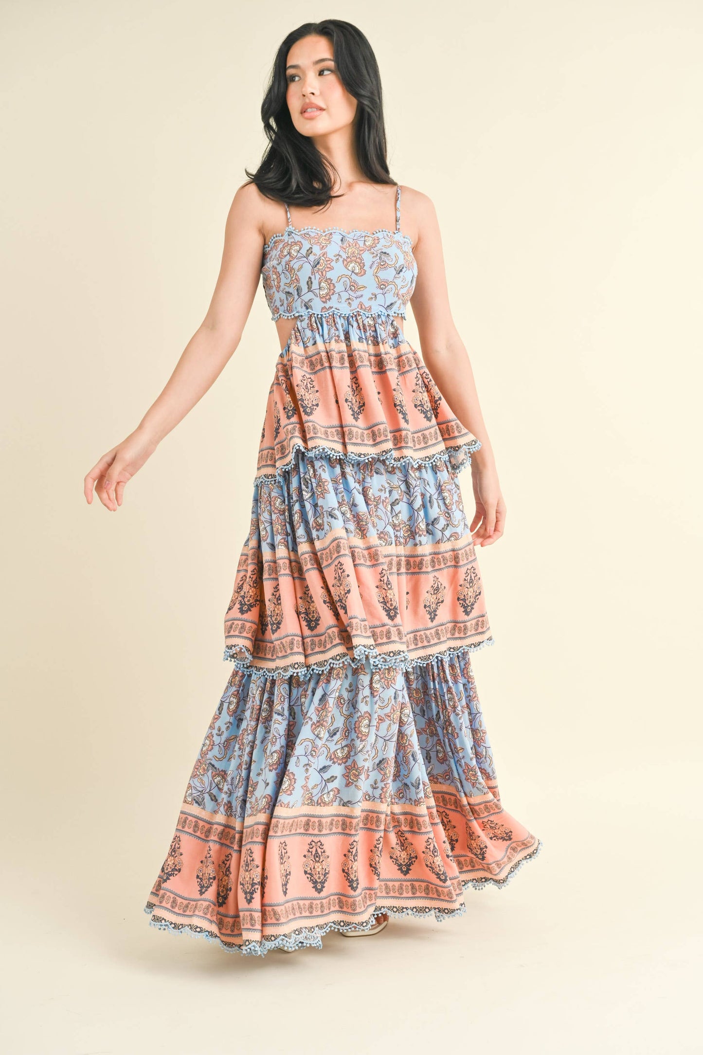 PINK TIER MAXI DRESS