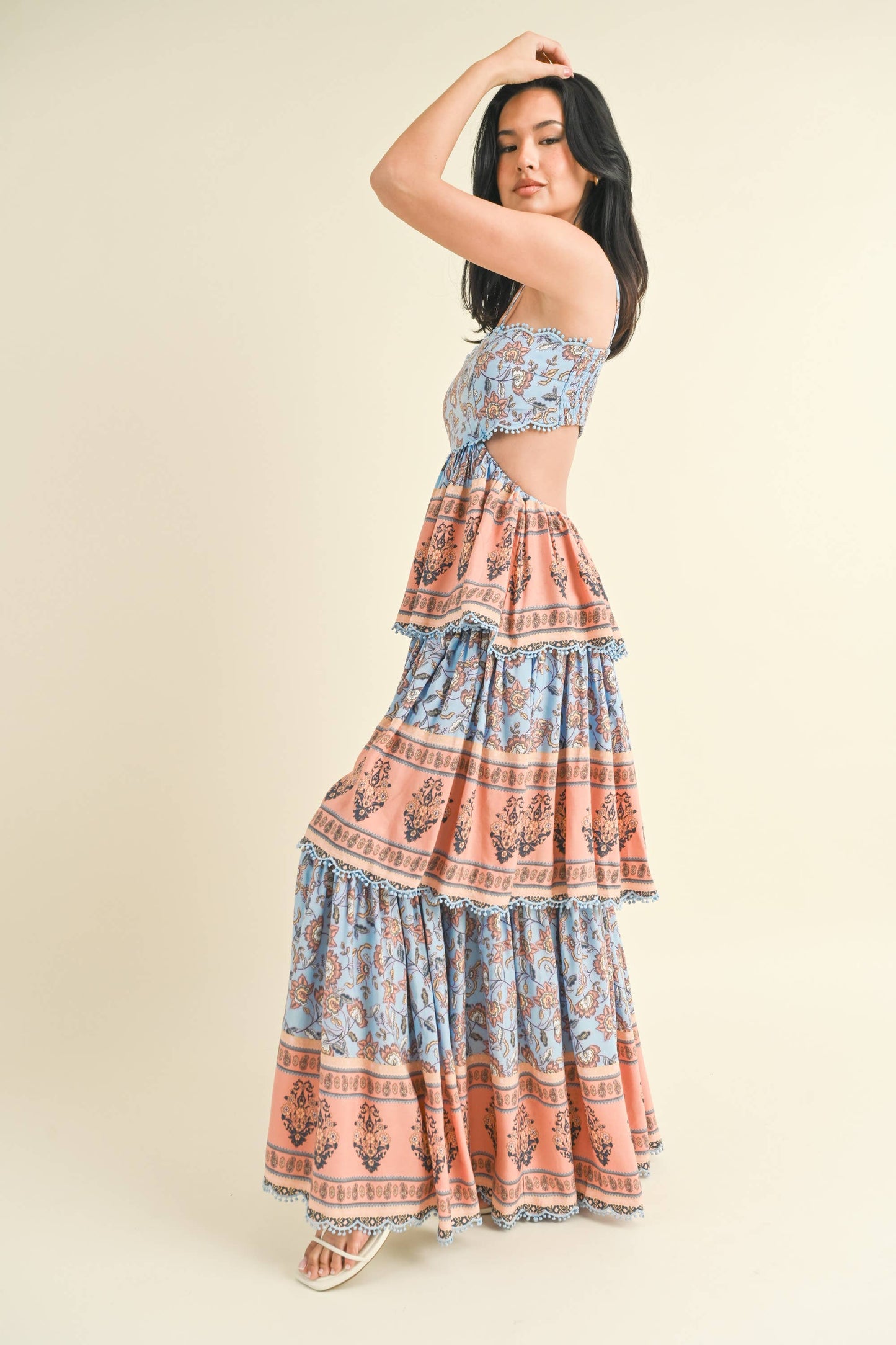 PINK TIER MAXI DRESS