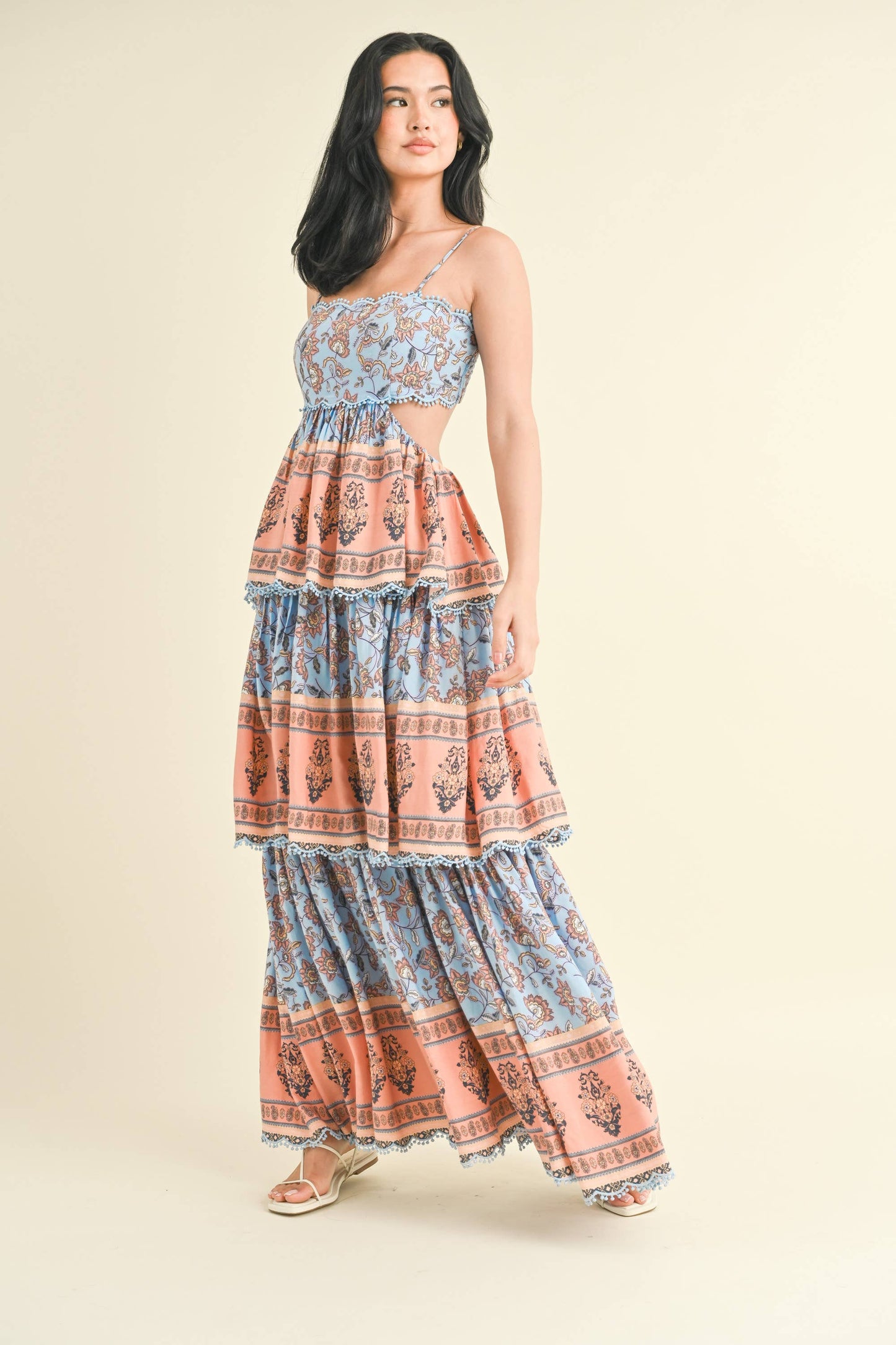 PINK TIER MAXI DRESS