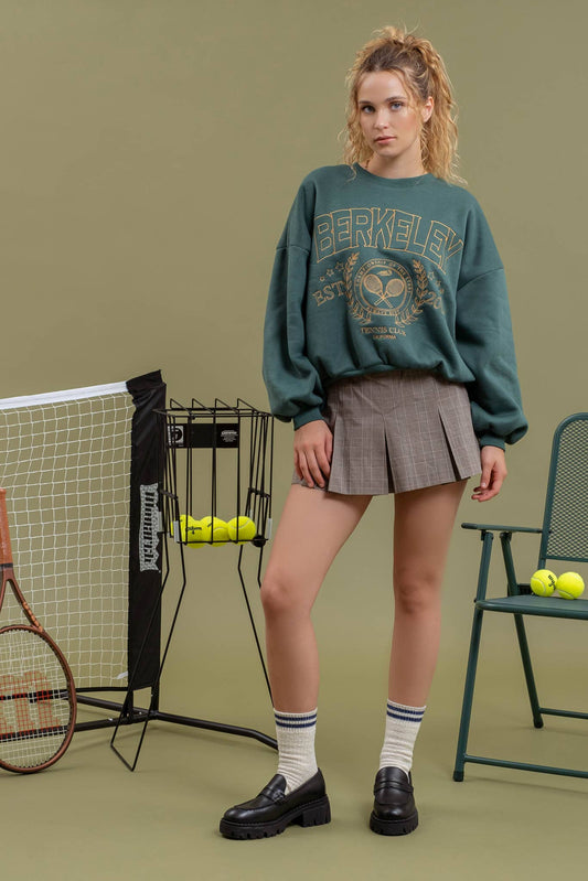 TENNIS EMBROIDERED CREW