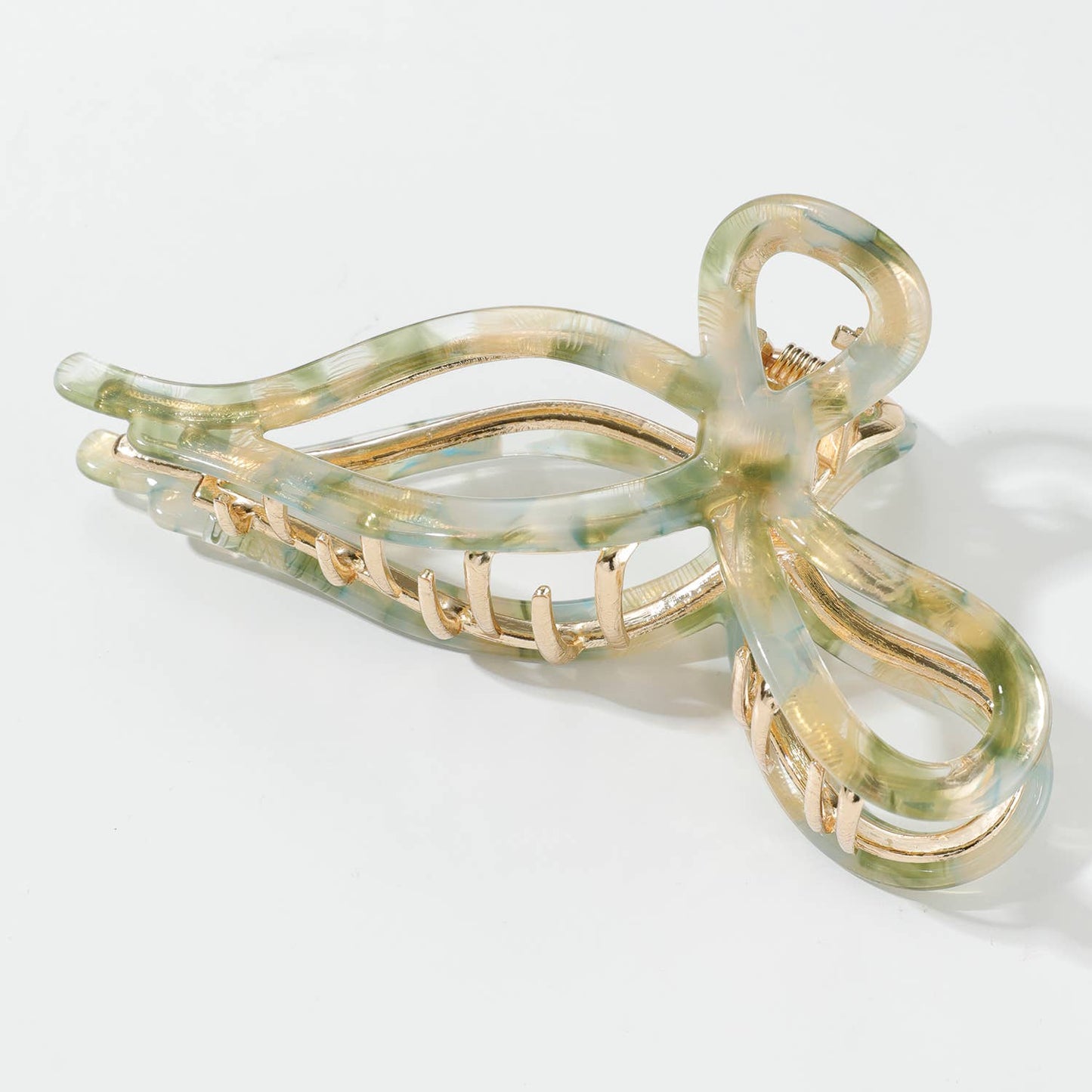Sabrina Spring | Large Ribbon Metal Bow Claw Clip - comes with 1 clip - choose color