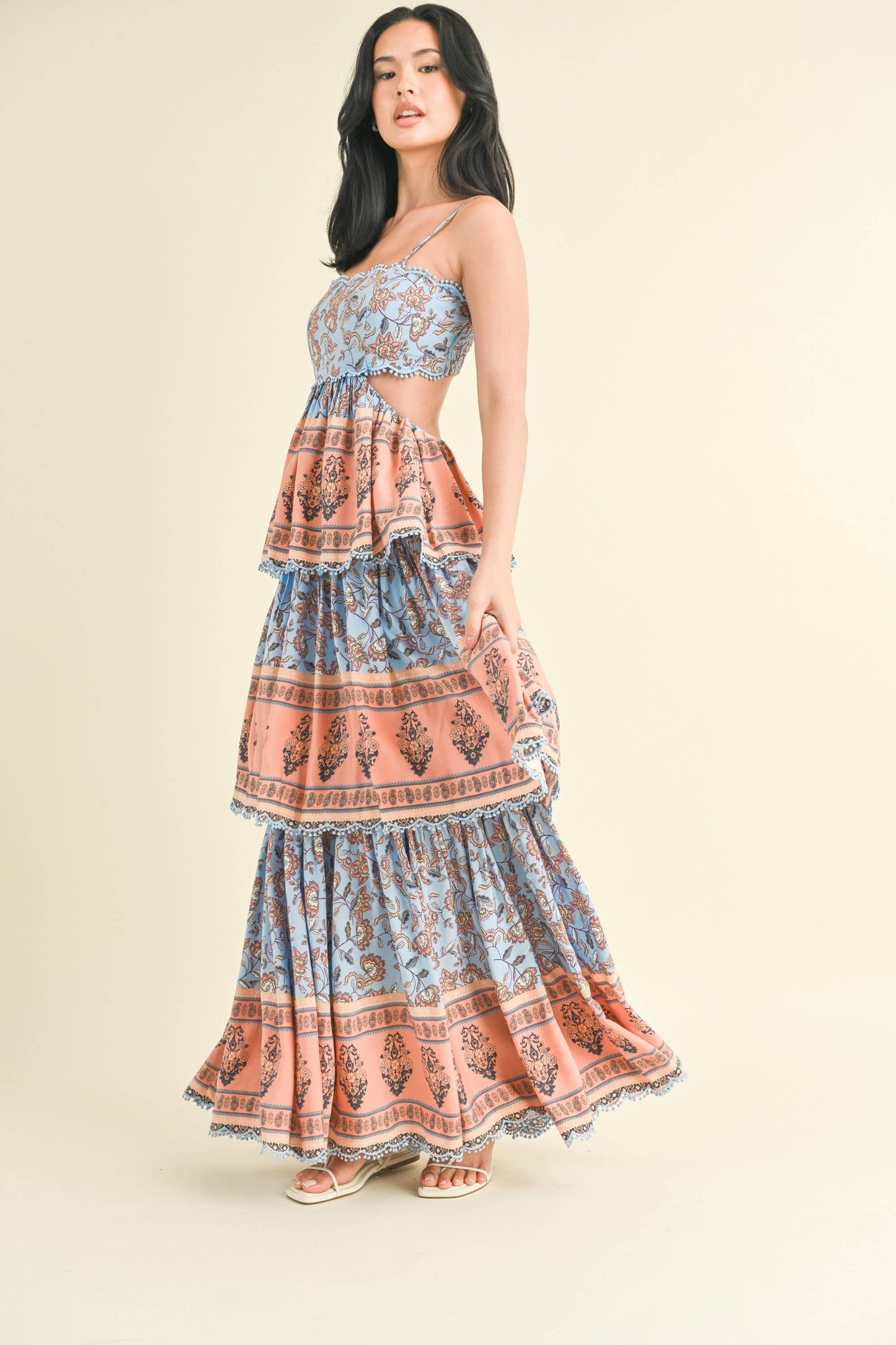 PINK TIER MAXI DRESS