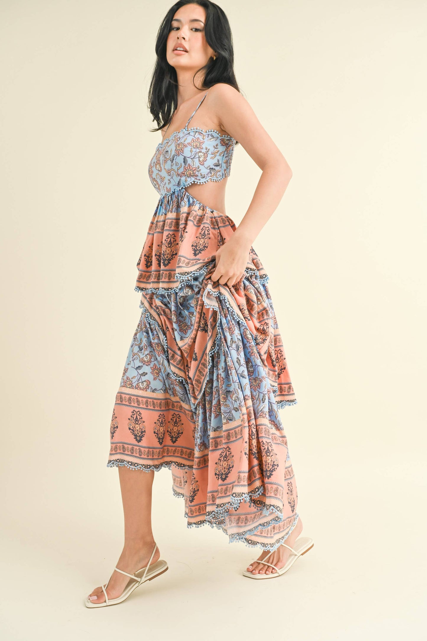 PINK TIER MAXI DRESS