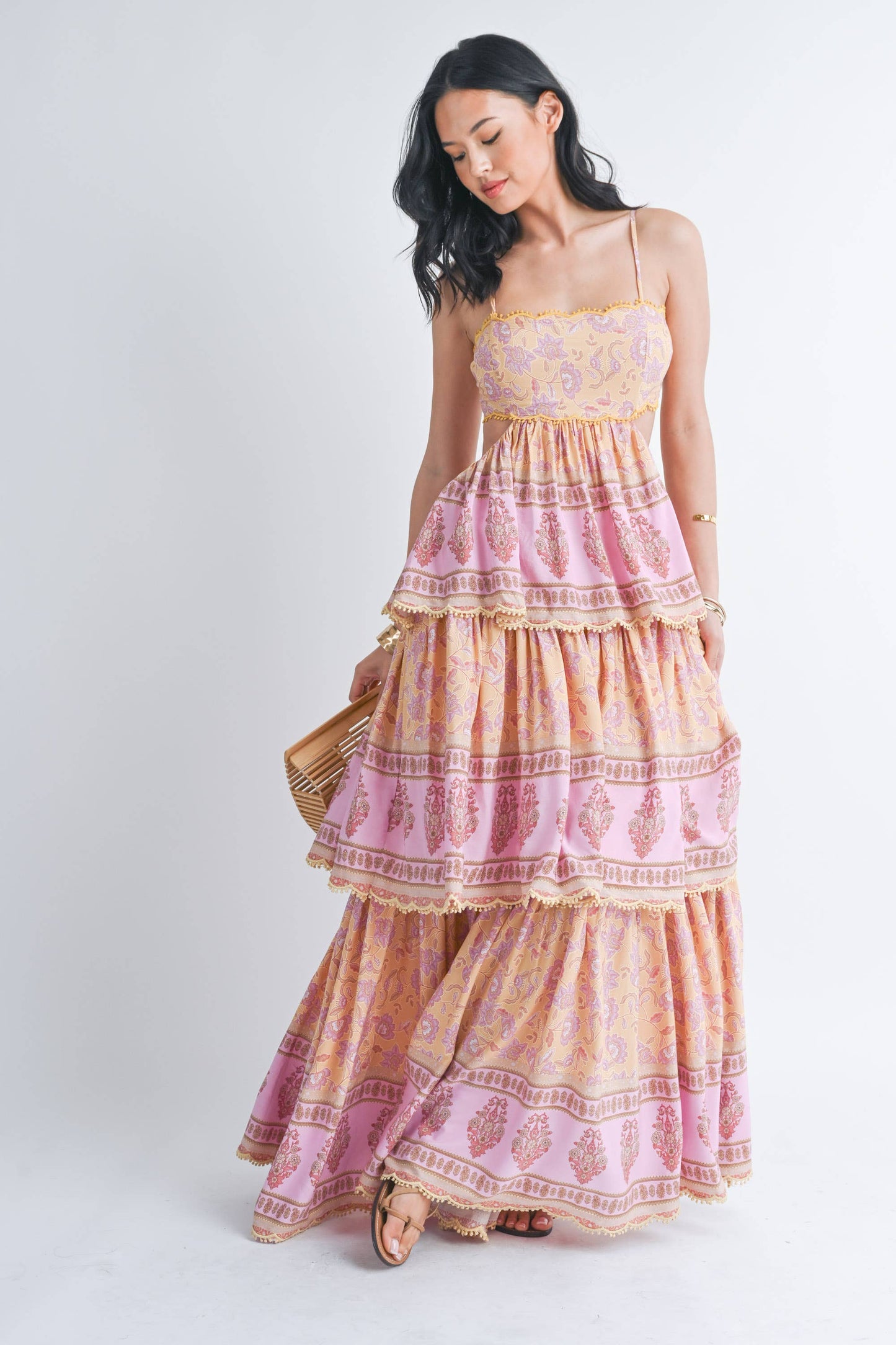 PINK TIER MAXI DRESS