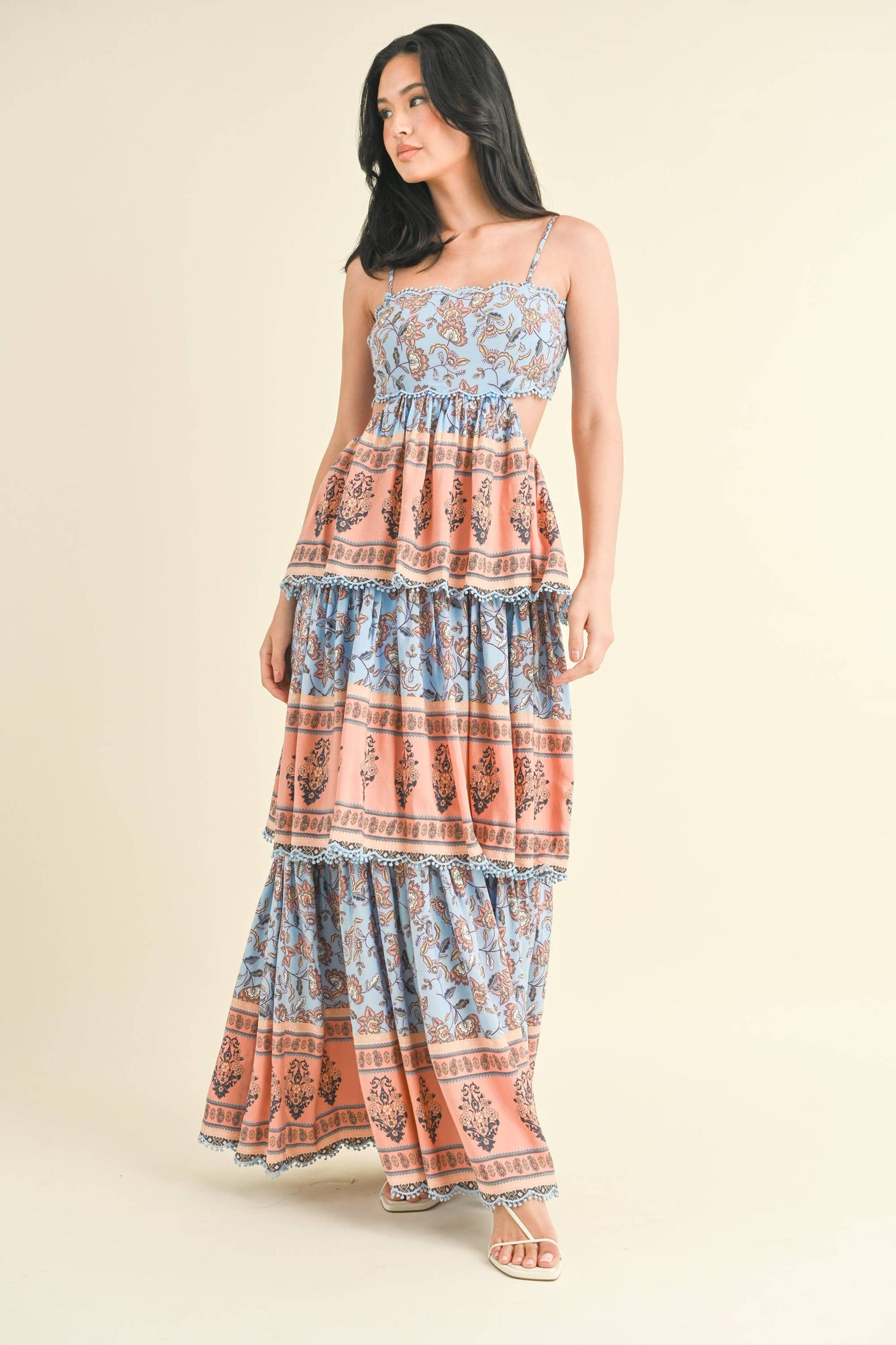 PINK TIER MAXI DRESS