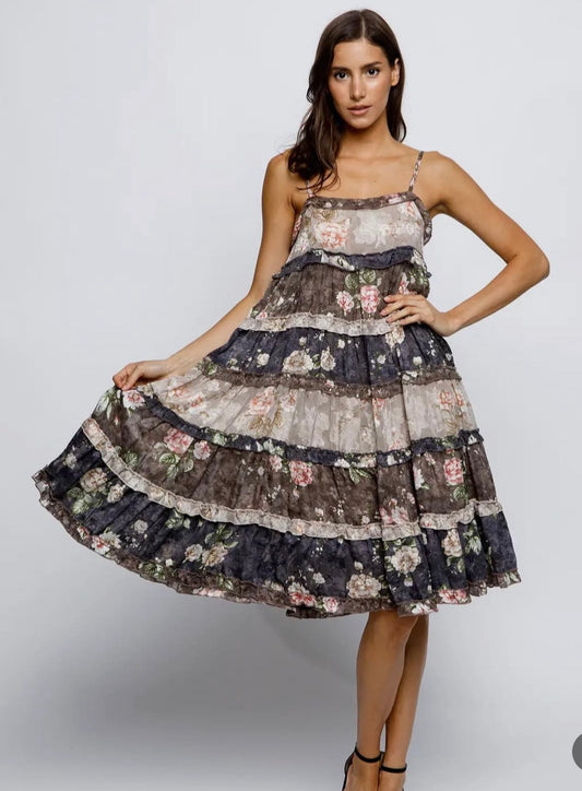 Fall Floral Swing Dress *FALL SALE!*