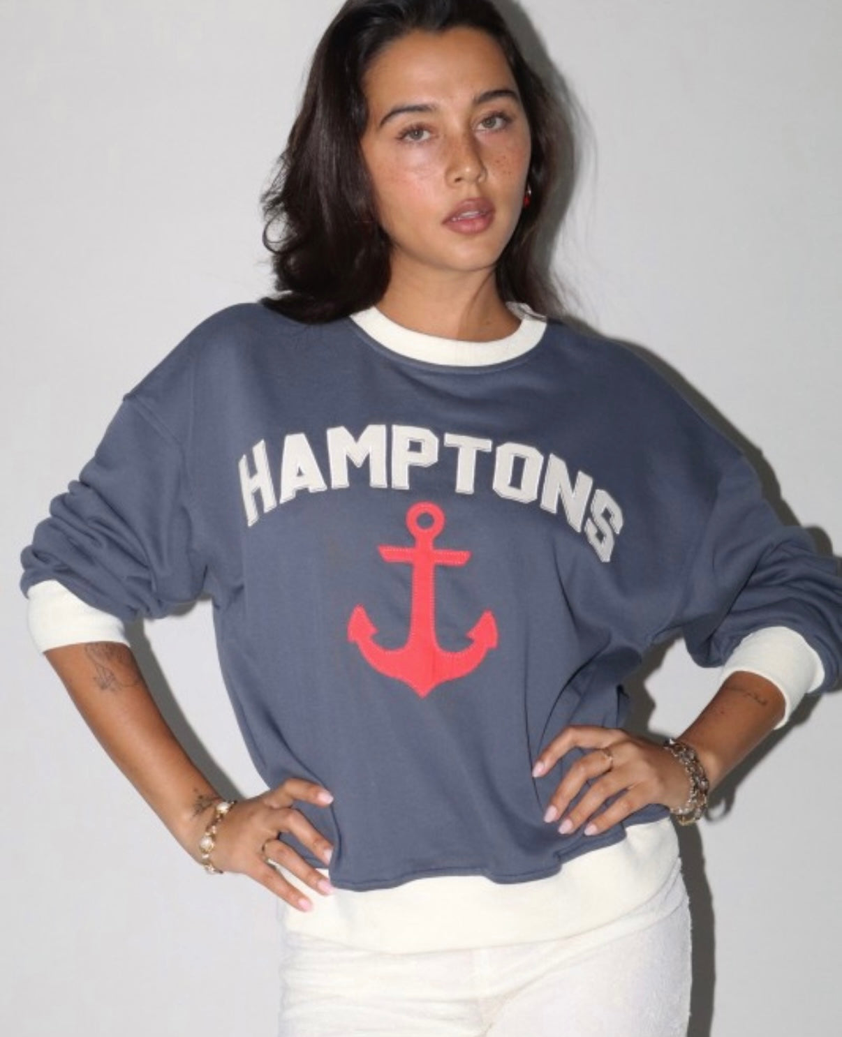 Washed Navy Hamptons Crew