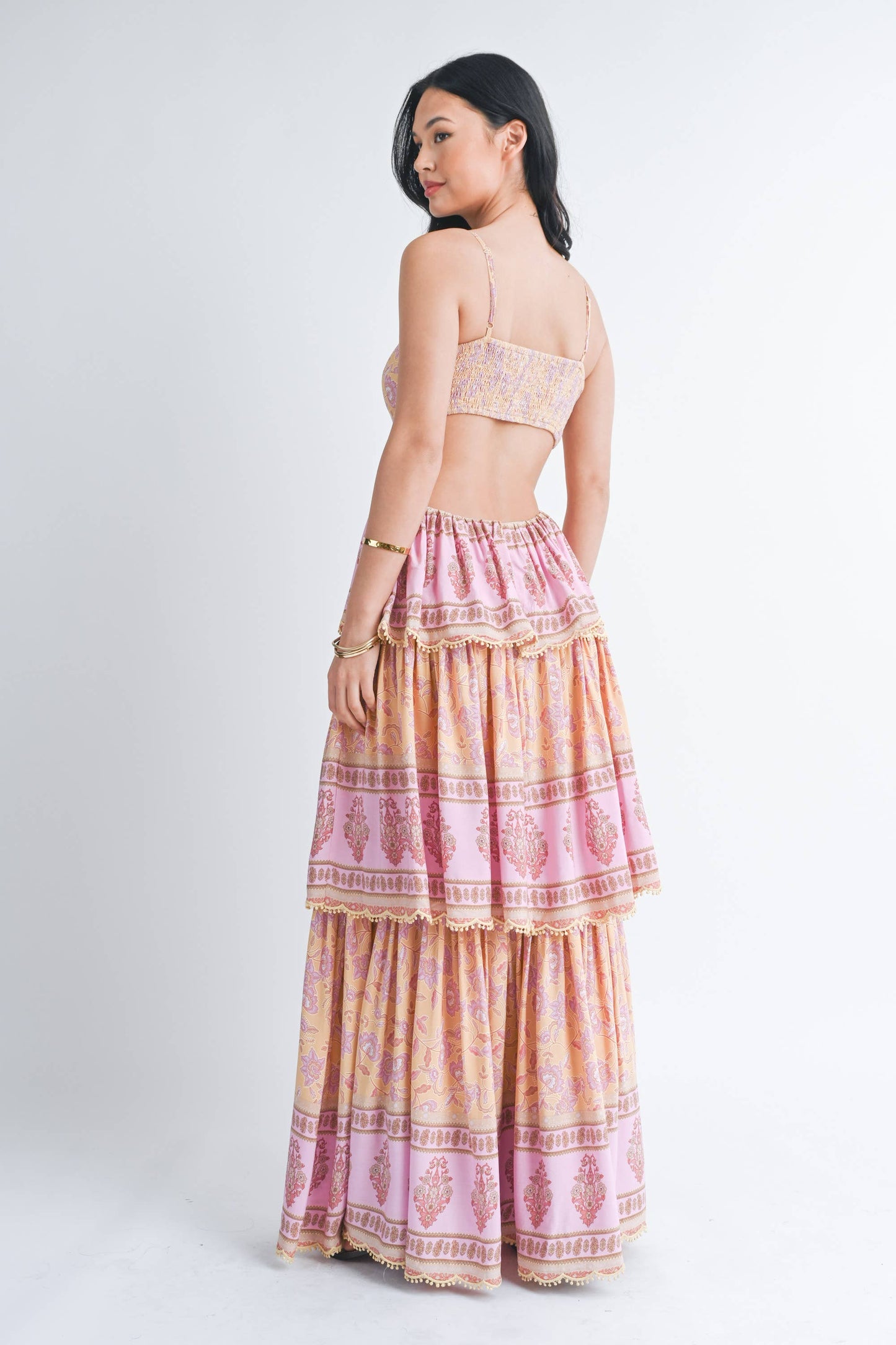 PINK TIER MAXI DRESS