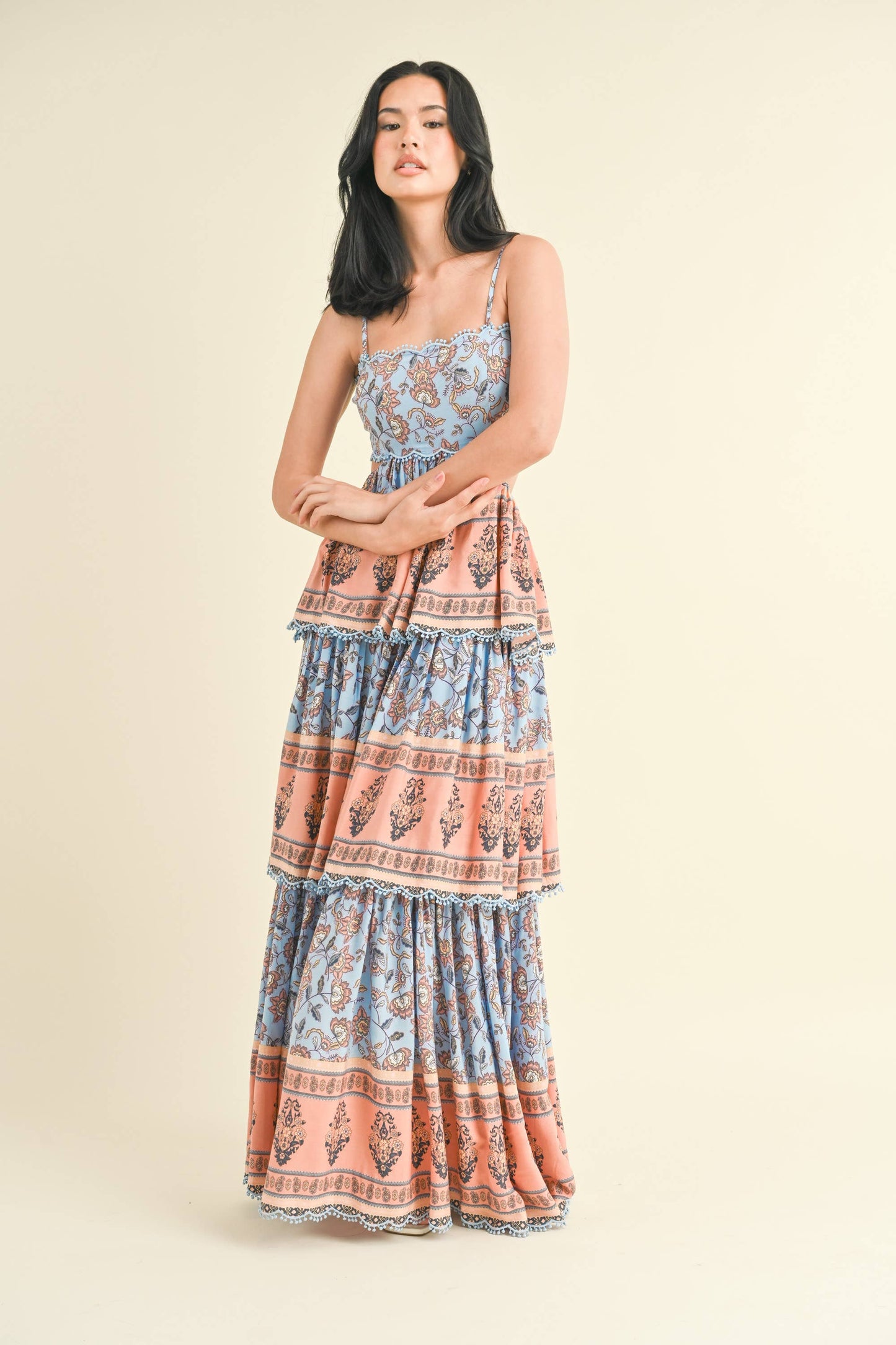 PINK TIER MAXI DRESS