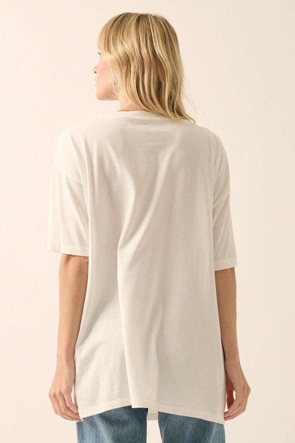 *Oversized* Unisex Santorini Postcard Tee