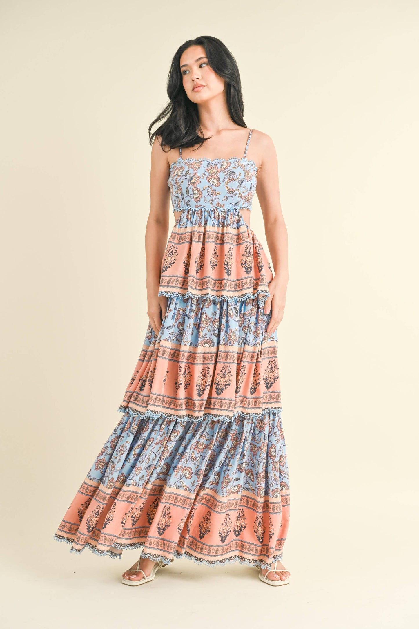 PINK TIER MAXI DRESS