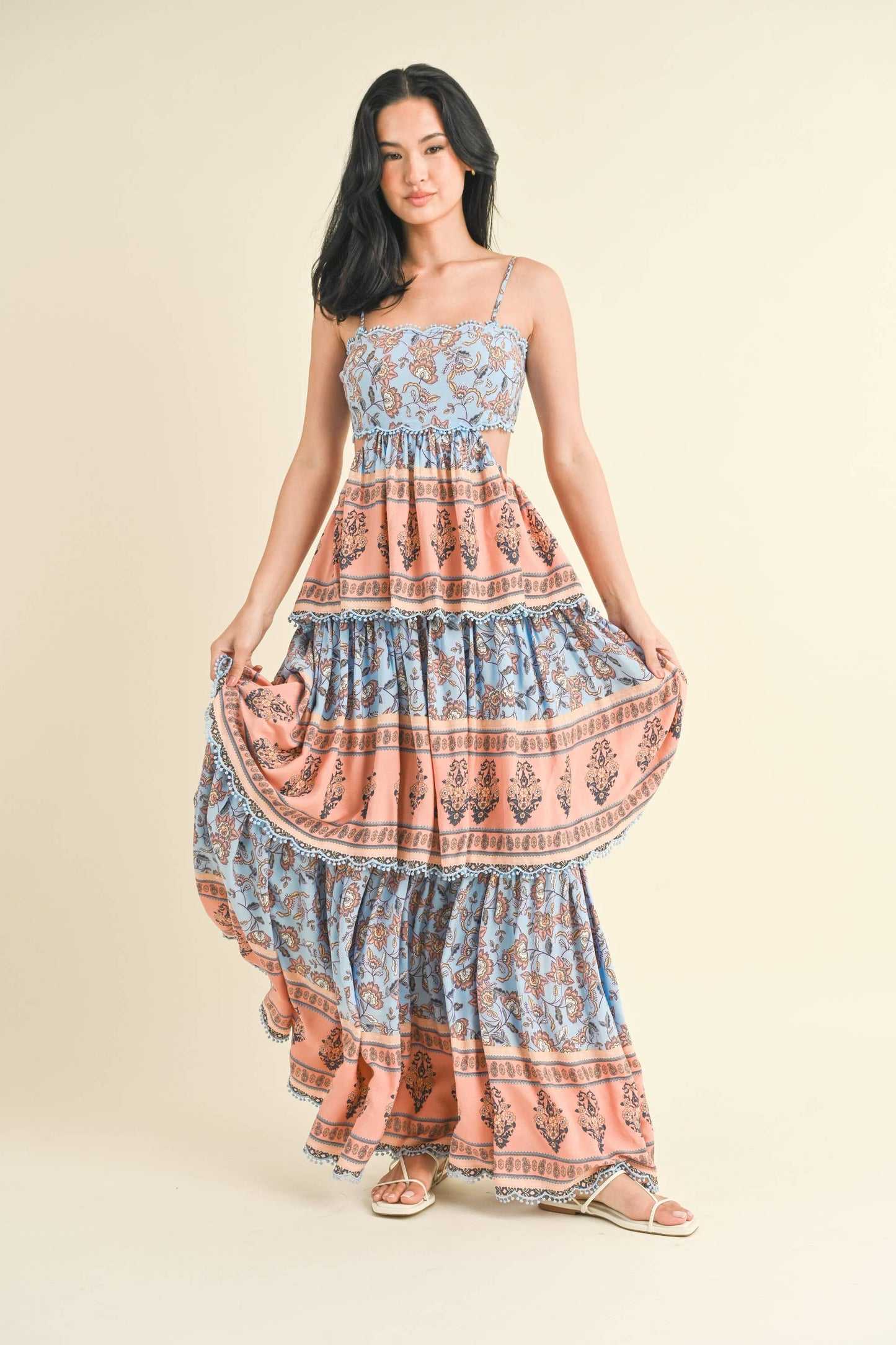 PINK TIER MAXI DRESS