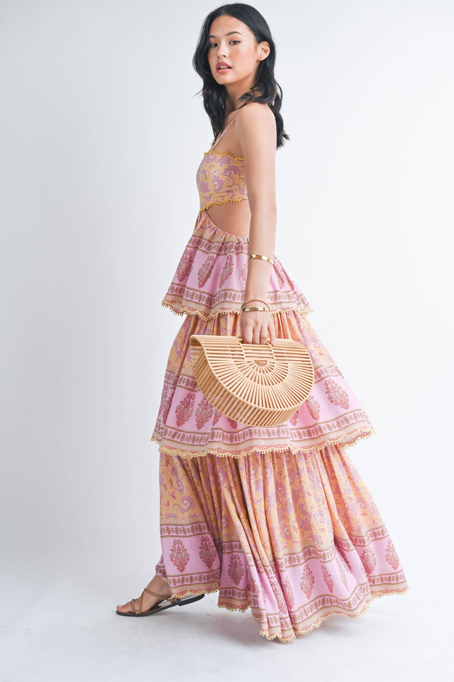 PINK TIER MAXI DRESS
