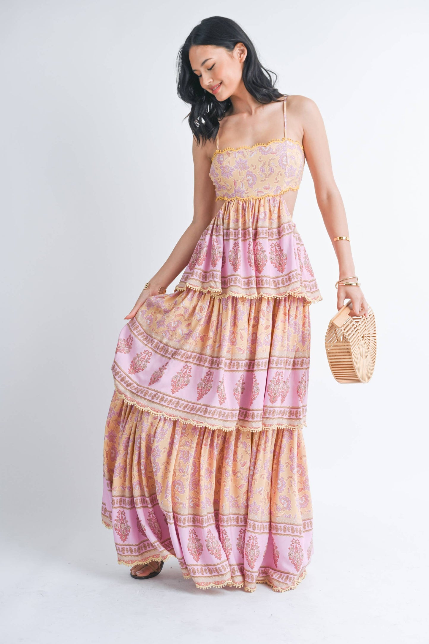 PINK TIER MAXI DRESS