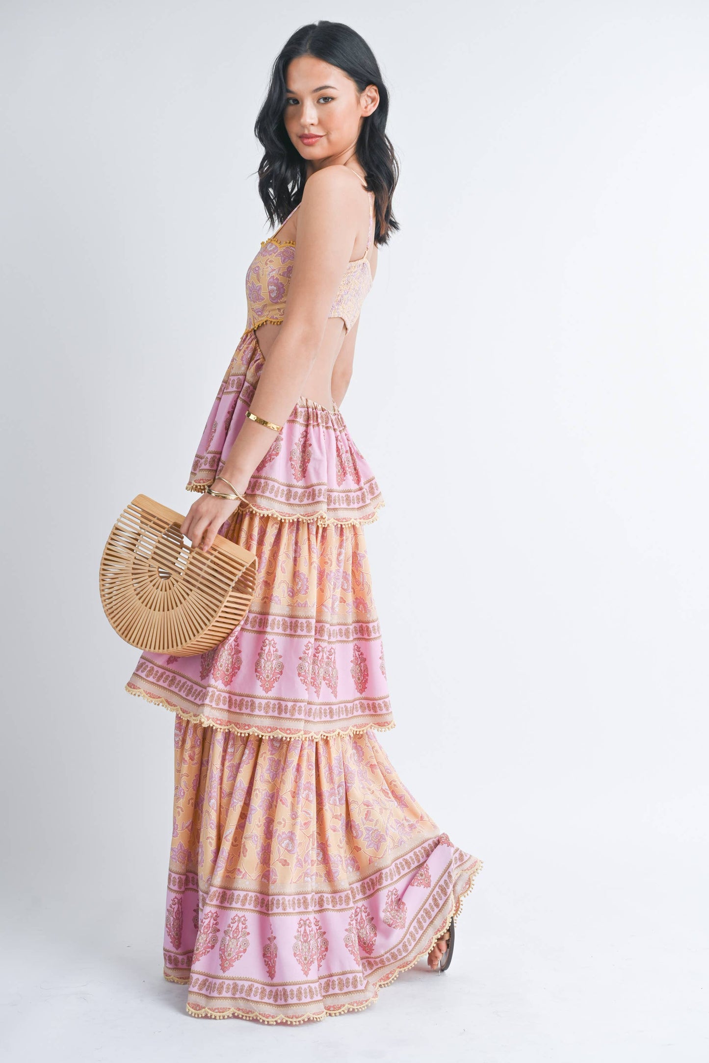 PINK TIER MAXI DRESS
