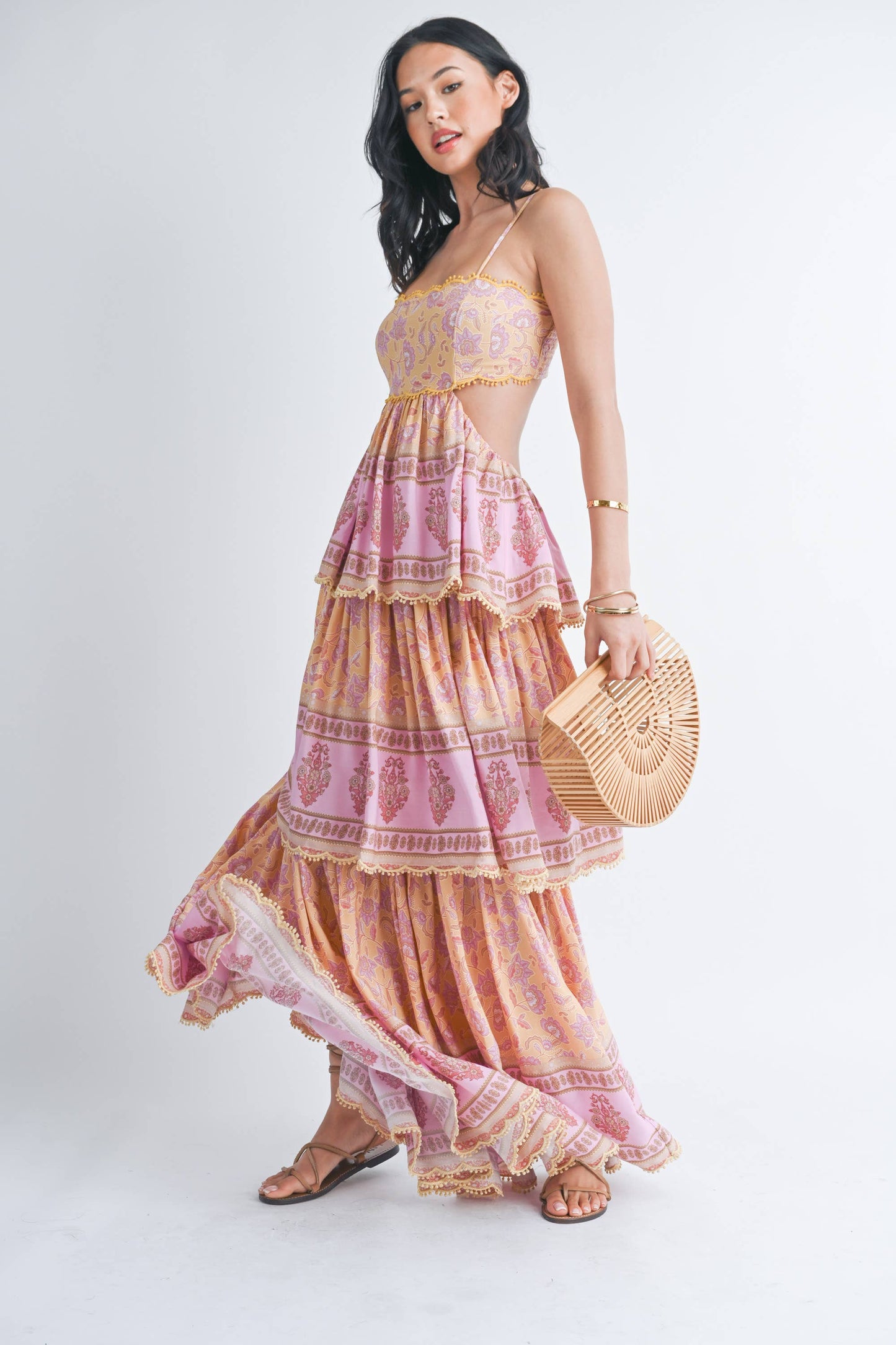 PINK TIER MAXI DRESS