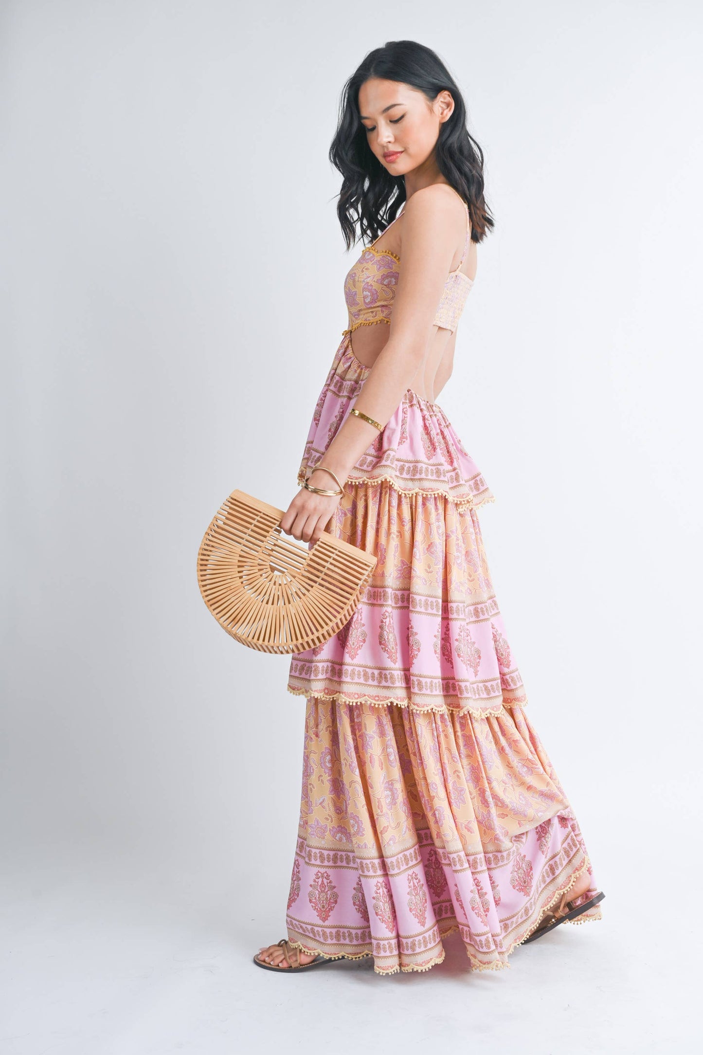 PINK TIER MAXI DRESS